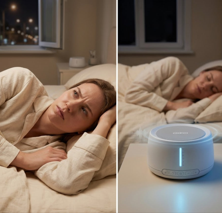Real issue — can't sleep, white noise machine solution